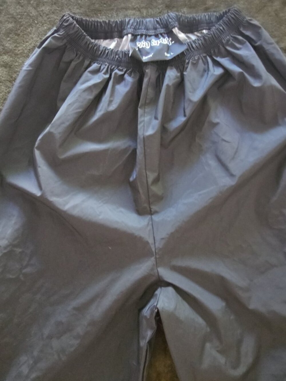 Pro Sport "Dry Bones" Waterproof Rain Pants - Men's Large - Black Nylon Motorcyc